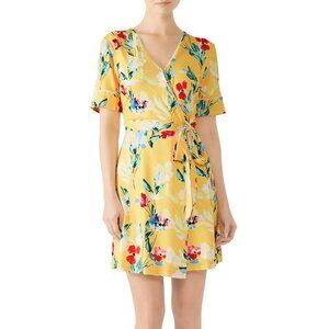 💛🌸 Alexia Admor Yellow Floral Wrap Dress — Size 6 🌸💛